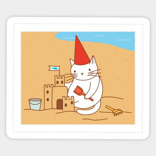 White Cat’s postcards: watch the tide Sticker